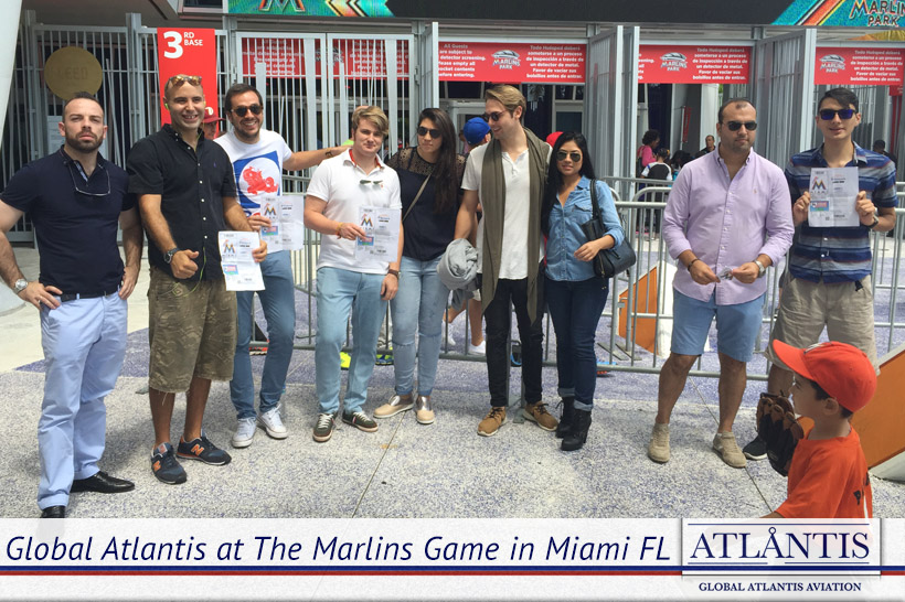 Global Atlantis Aviation School at The Marlins Game in Miami FL